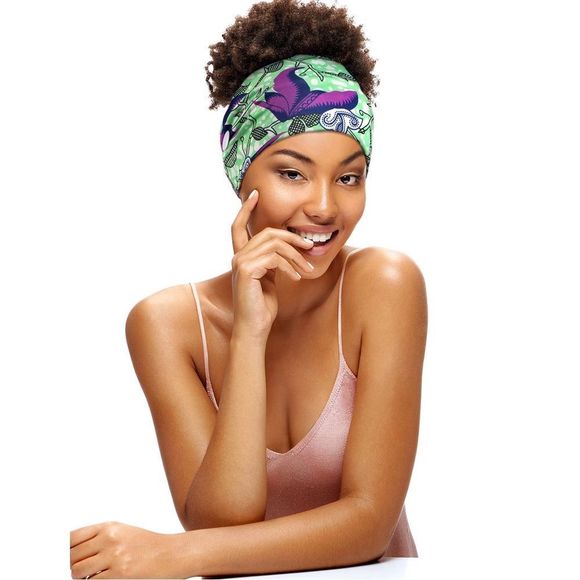 6 Pieces Headband with Buttons for Mask African Boho Knot Turban Headbands.​​